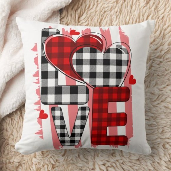 Decorative Love Throw Pillow Set of 2 - Picture 2 of 3